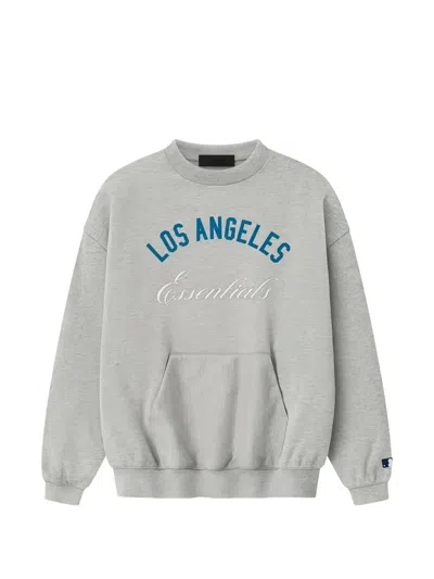 Essentials Logo-print Sweatshirt In Gray