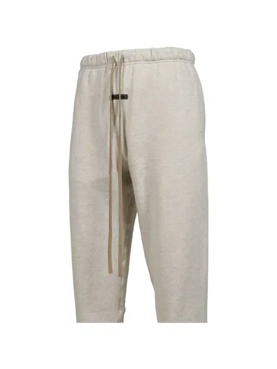 Essentials Logo-print Tapered Track Pants In Neutral