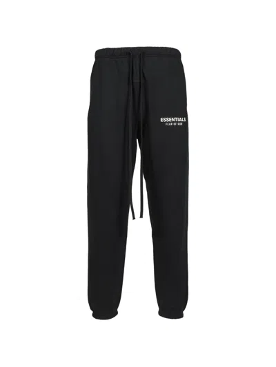 Essentials Logo-print Track Pants In Black
