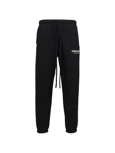 Essentials Logo-print Track Pants In Black