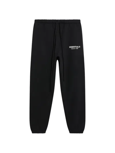 Essentials Drawstring Logo-detail Track Pants In Black