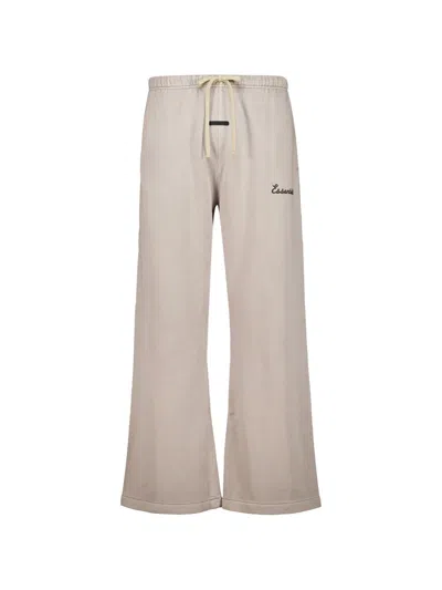 Essentials Logo-print Track Pants In Gray