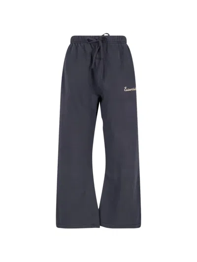 Essentials Logo-print Track Pants In Gray