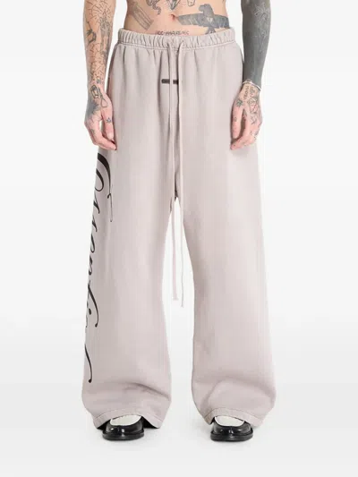 Essentials Logo-print Track Pants In Neutral