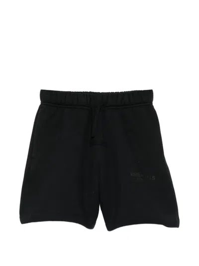 Essentials Kids' Logo-print Track Shorts In Black