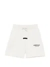 Essentials Logo-print Track Shorts In White