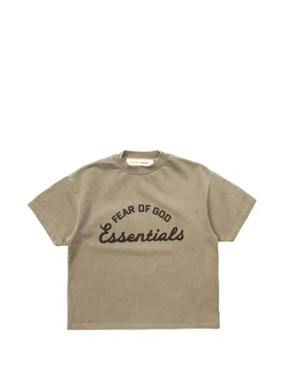 Essentials Kids'  Logo-print T-shirt In Neutral