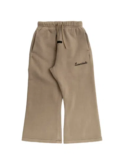 Essentials Kids' Logo-print Wide-leg Trousers In Black