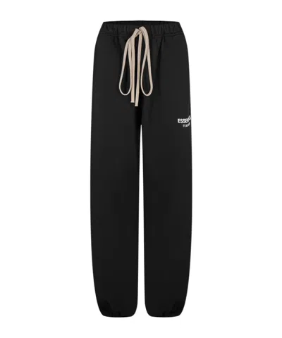 Essentials Logo-printed Tie-dye Track Pants In Black