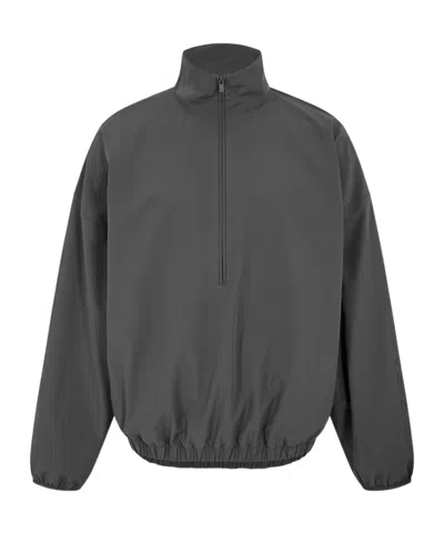 Essentials Logo-stamped Casual Jacket In Black