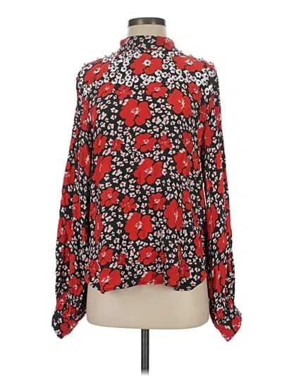 Pre-owned Essentials Long Sleeve Blouse In Red