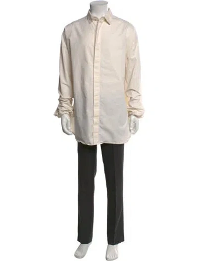 Pre-owned Essentials Long Sleeve Dress Shirt In Neutral