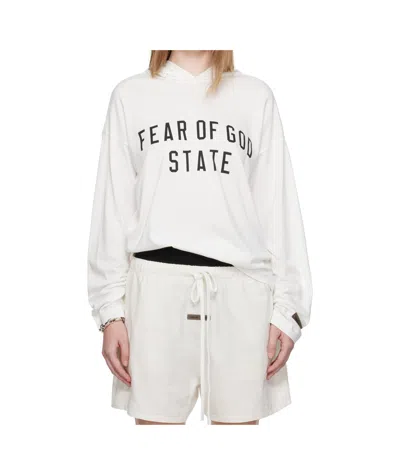 Essentials Long Sleeve Hoodie In White