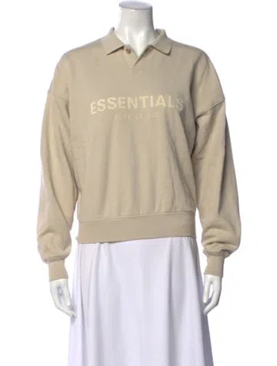 Pre-owned Essentials Long Sleeve Polo In Neutrals