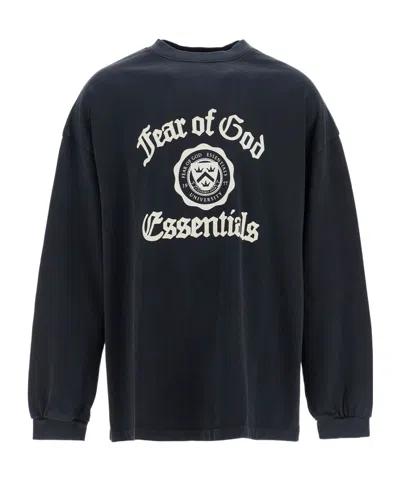 ESSENTIALS FEAR OF GOD ESSENTIALS LOGO-PRINTED LONG-SLEEVED T-SHIRT