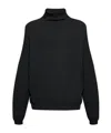 Essentials Waffle-knit Sweater In Black