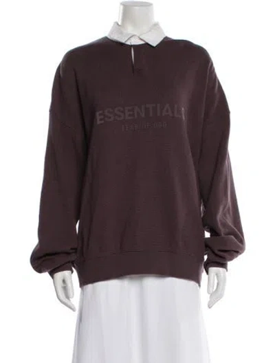 Pre-owned Essentials Long Sleeve Sweatshirt In Purple