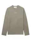 Essentials Logo Patch Long-sleeved T-shirt In Gray