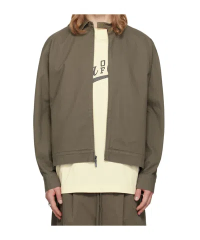 Essentials Long-sleeve Casual Jacket In Brown