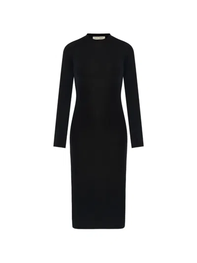 Essentials Long-sleeve Dress In Black