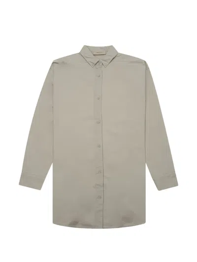 Essentials Long-sleeve Oxford Shirt In Neutral