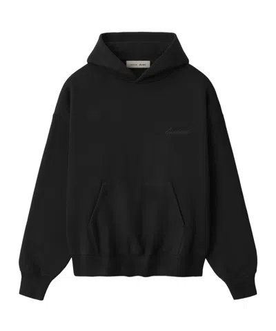 Essentials Long-sleeved Hoodie In Black