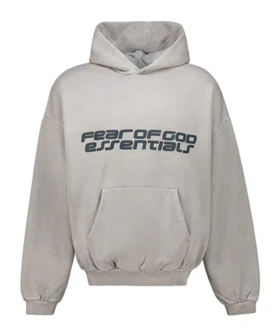 Essentials Long-sleeved Hoodie In Gray
