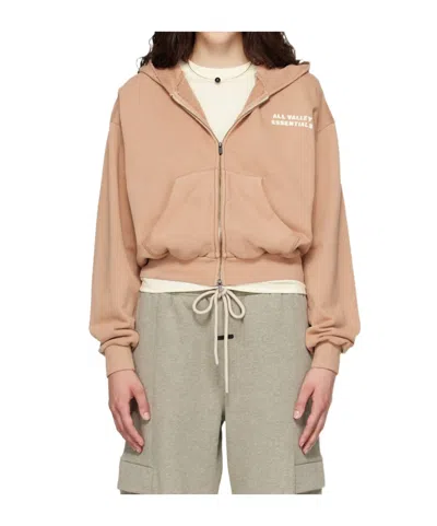 Essentials Long-sleeved Hoodie In Neutral