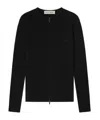 Essentials Black Soft Rib Long Sleeve T-shirt In Black