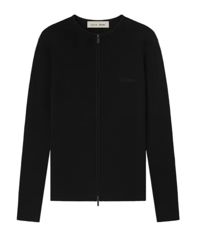 ESSENTIALS LOGO-EMBROIDERED CARDIGAN