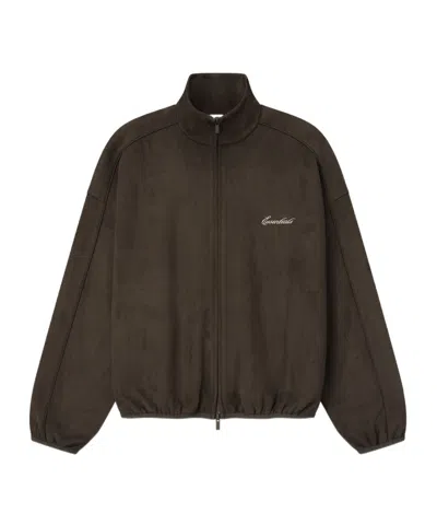 Essentials Long-sleeved Sports Jacket In Brown