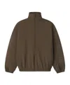 Essentials Logo-embroidered Half-zip Sweatshirt In Brown