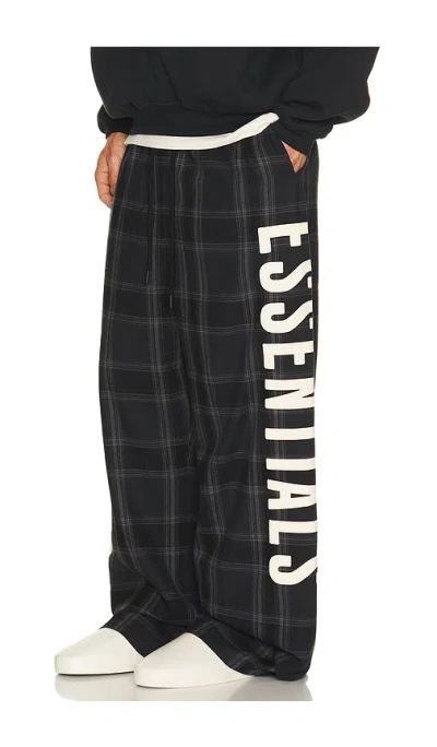Essentials Lounge Pant In Vintage Black Plaid