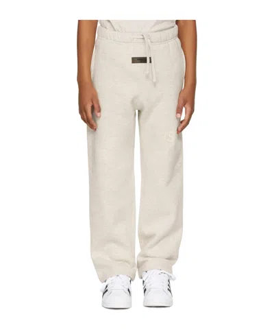 Essentials Melange Date-print Track Pants In White