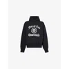 Essentials Black Heavy Fleece Vintage Shrunken Hoodie In Black