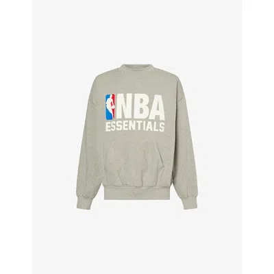 Essentials Mens Fear Of God  Fog X  X Nba Sport Crewneck Cotton-blend Sweatshirt In Green