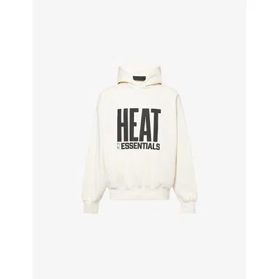 Essentials Mens Cream White Fog X  X Nba Heat Miami Sports Cotton-blend Hoodie