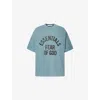 Essentials Blue Campus 90s Short Sleeve T-shirt In Blue