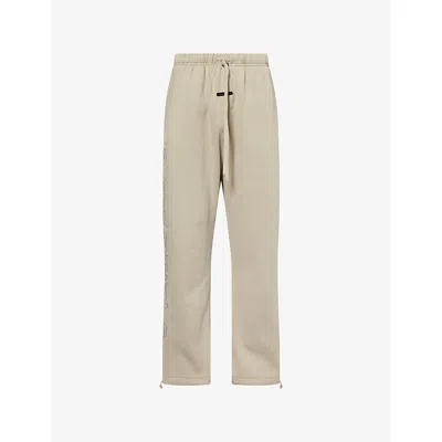 Essentials Mens Fear Of God  Active Trace Relaxed-fit Cotton-blend Jogging Bottoms In Brown