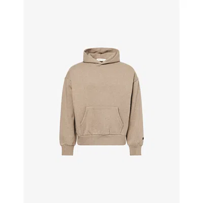 Essentials Mens Homestead Heather Always On Logo-print Cotton-blend Hoody In Brown