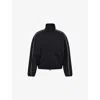 Essentials Black Modern Fit Fleece Track Jacket In Black