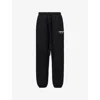 Essentials Mens Logo-embellished Cotton-blend Jogging Bottoms Jet Black In Jet Black