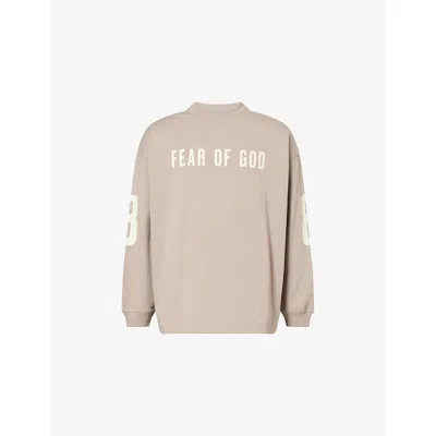 Essentials Mens Fear Of God  Merch Long-sleeve Cotton T-shirt In Seal