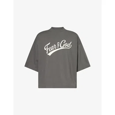 Essentials Mens Fear Of God  Merch Short-sleeve Cotton T-shirt In Iron Grey