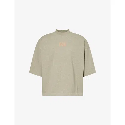 Essentials Mens Fear Of God  Merch Short-sleeve Cotton T-shirt In Washed Seal Heather