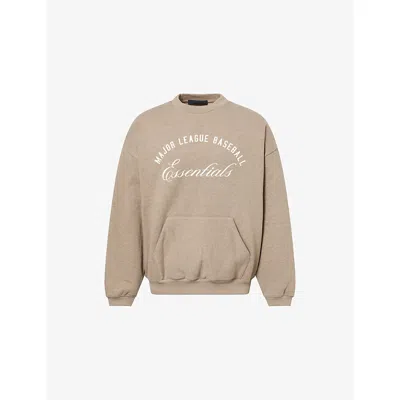 Essentials Mens Homestead Heather Mlb Sport Graphic-print Cotton-blend Sweatshirt Xl In Neutral