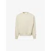 Essentials Mens Heather Stone Classic Logo-embellished Cotton-blend Sweatshirt In Neutral