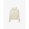 Essentials Mens Heather Stone Classic Logo-embellished Zip Cotton-blend Hoody Xs In Neutral