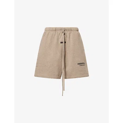 Essentials Mens Homestead Heather Always On Logo-print Cotton-jersey Shorts Xs In Neutral