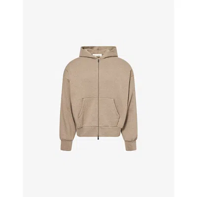 Essentials Mens Homestead Heather Always On Zip-up Cotton-blend Hoody Xl In Nude